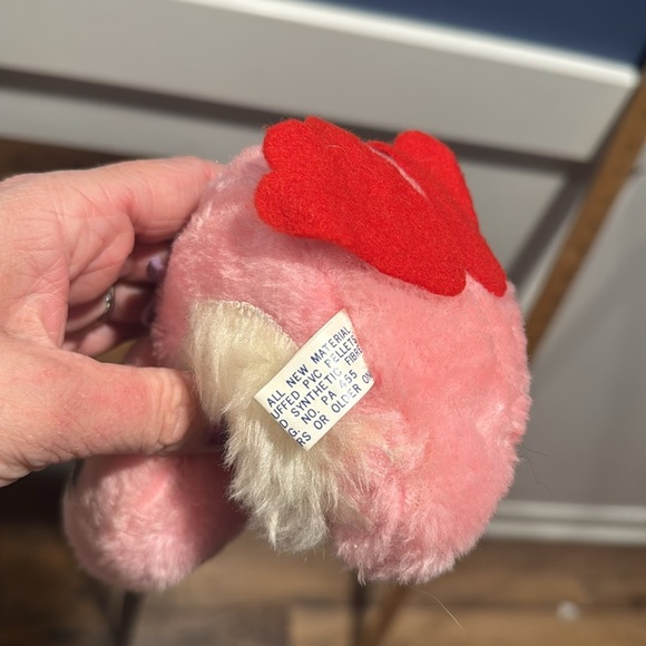 Hi- Lo Imports vintage 1979 pink bird with red feet and purple bows - Picture 12 of 12